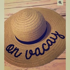 On Vacay Floppy Straw Hat
